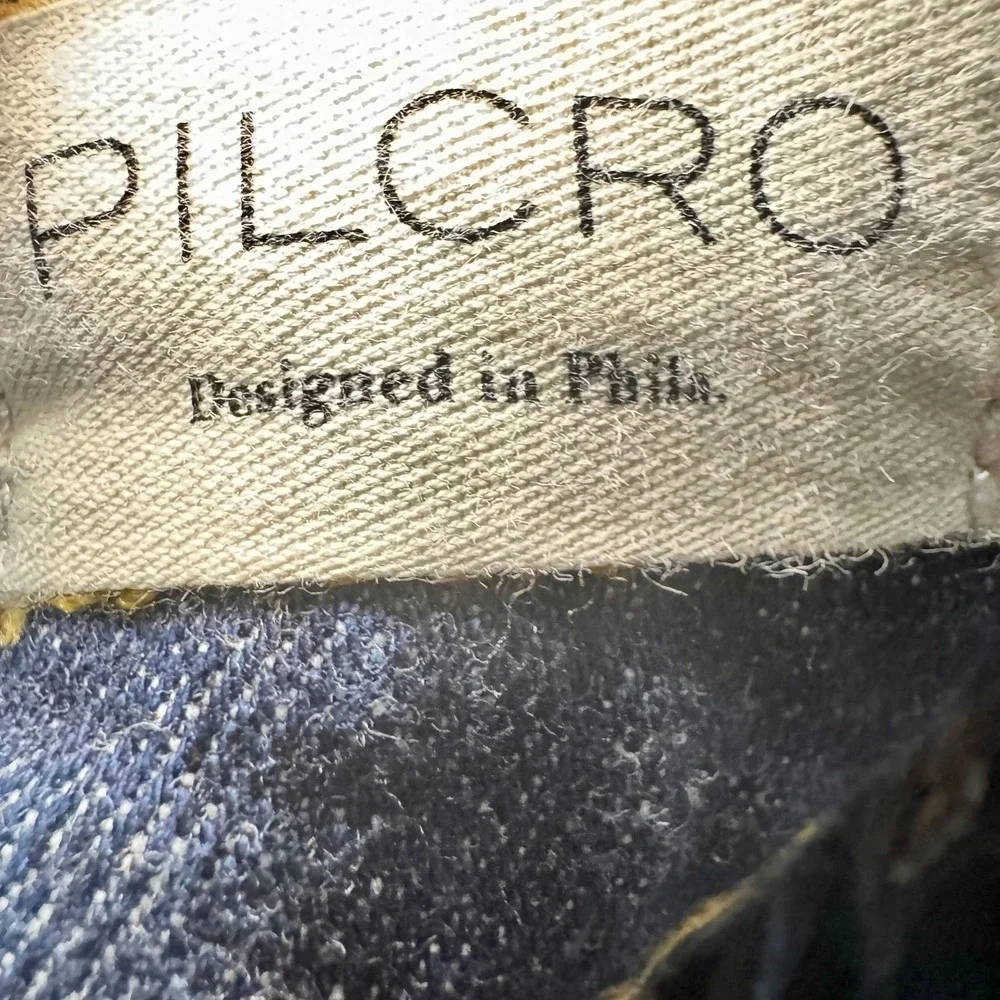 PILCRO jeans denim dark wash straight leg high rise button fly‎ women size 23T